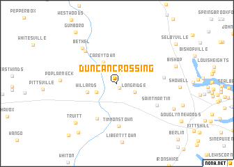 map of Duncan Crossing