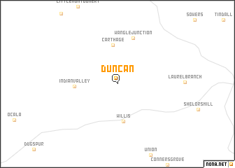 map of Duncan