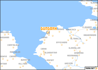 map of Dún Damh