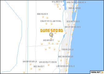 map of Dunes Road