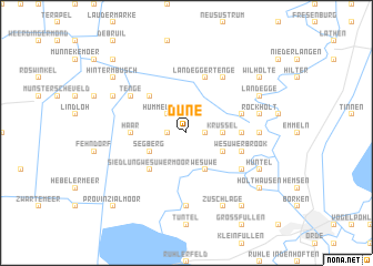 map of Düne