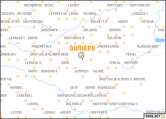 map of Dunière