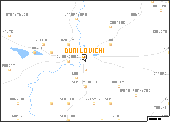 map of Dunilovichi