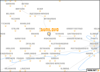 map of Dunilovo