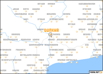 map of Dunkwa