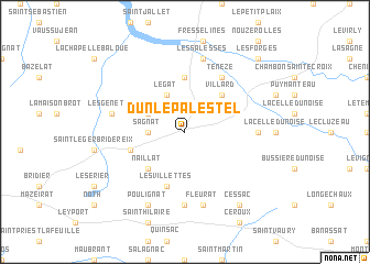 map of Dun-le-Palestel