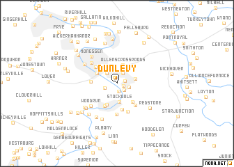 map of Dunlevy