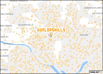 map of Dunlops Hills