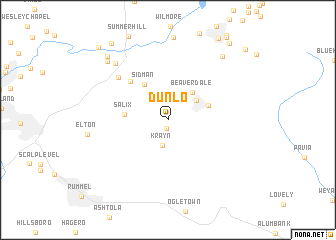 map of Dunlo