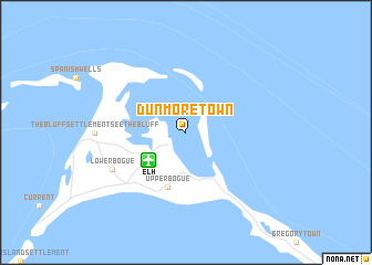 map of Dunmore Town