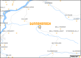 map of Dunnamanagh