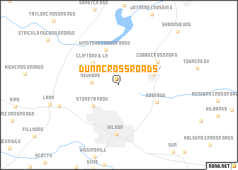 map of Dunn Crossroads