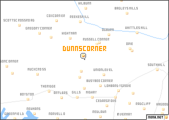 map of Dunns Corner