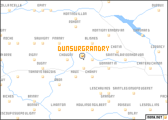 map of Dun-sur-Grandry