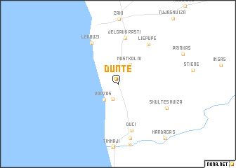 map of Dunte