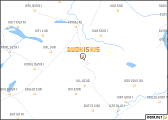 map of Duokiškis