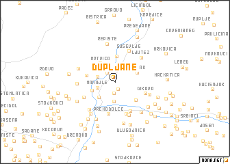 map of Dupljane