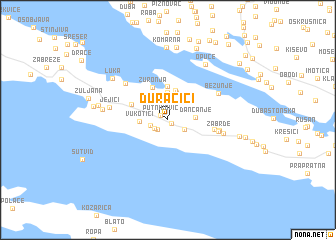 map of Duračići