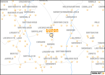 map of Durán