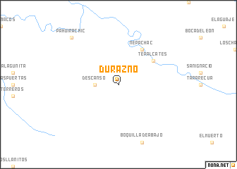 map of Durazno