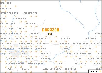 map of Durazno