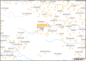 map of Durdići