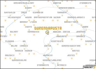 map of Durenda Pusta