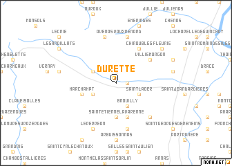 map of Durette