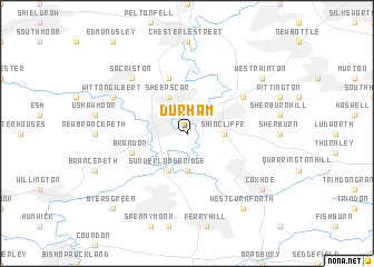 map of Durham