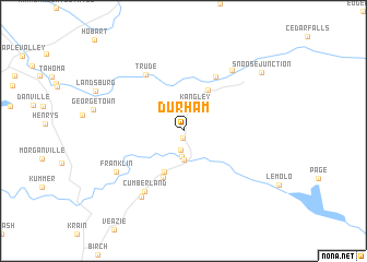 map of Durham