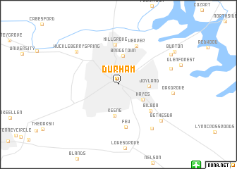 map of Durham