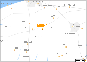 map of Durham