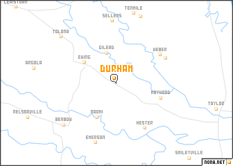 map of Durham