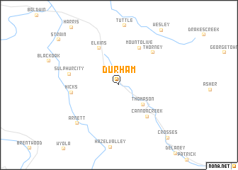 map of Durham