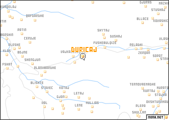 map of Duricaj