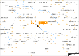 map of Durmenach