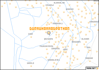 map of Dur Muhammad Pathān