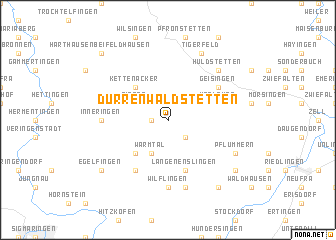 map of Dürrenwaldstetten