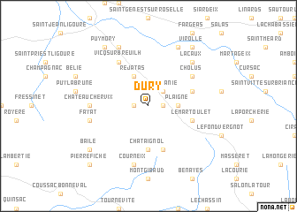 map of Dury