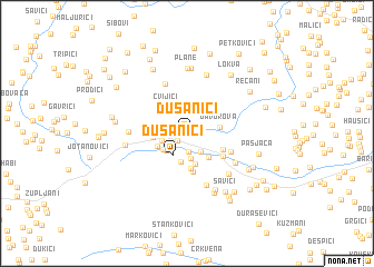 map of Dušanići