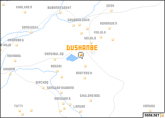 map of Dushanbe