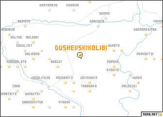 map of Dushevski Kolibi