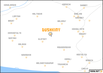 map of Dushkiny