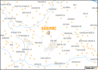 map of Dušinac
