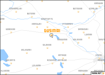 map of Dusiniai