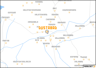 map of Dūstābād