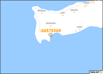 map of Dūstekūh