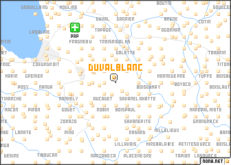 map of Duval Blanc