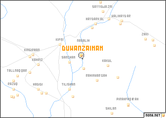 map of Dūwanza Imām