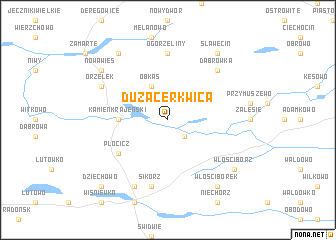 map of Duża Cerkwica